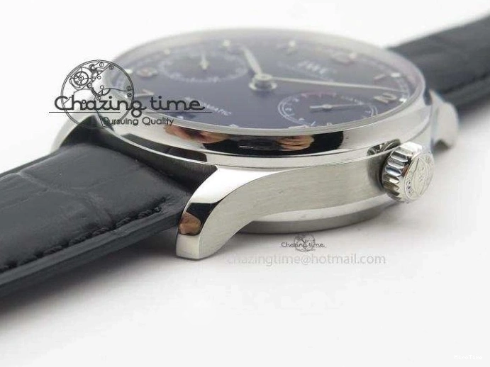 MIROTIME 0412 Practical Portuguese Real PR IW500109 ZF 1:1 Best Edition Black Dial On Black Leather Strap A52010 V 7308